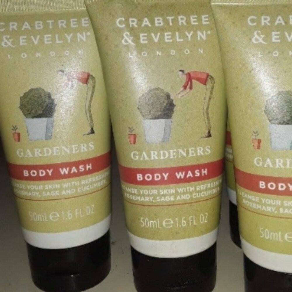 X3 Crabtree & Evelyn Gardener's Body Wash 50 ml each